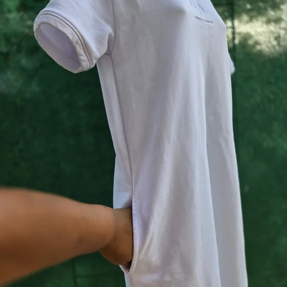 Armani Exchange White Midi Dress 333 - Picture 11 of 13